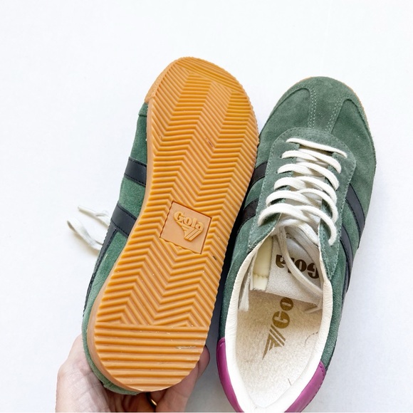 Women’s Evergreen Elan Gola Sneakers Green Pink Tennis Shoes Anthropologie - Picture 6 of 7